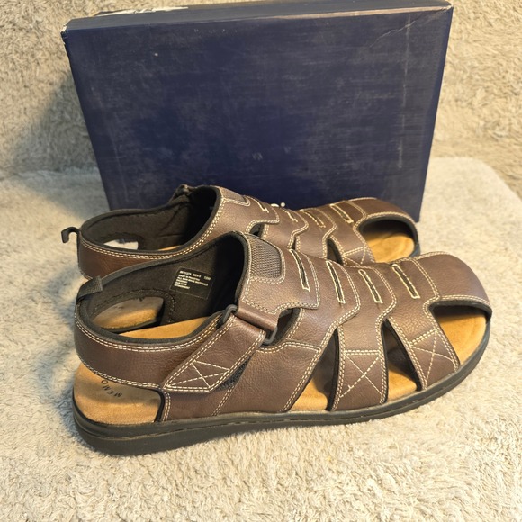 Dockers Searose Fisherman‎ Sandals Brown Memory Foam Mens 15 WIDE NEW main image 5